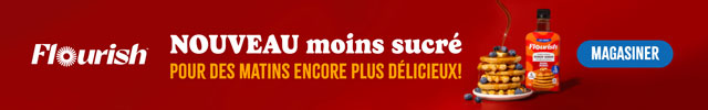 Sponsorisé NOUVEAU sirop Flourish moins sucré : pour des matins encore plus délicieux!
